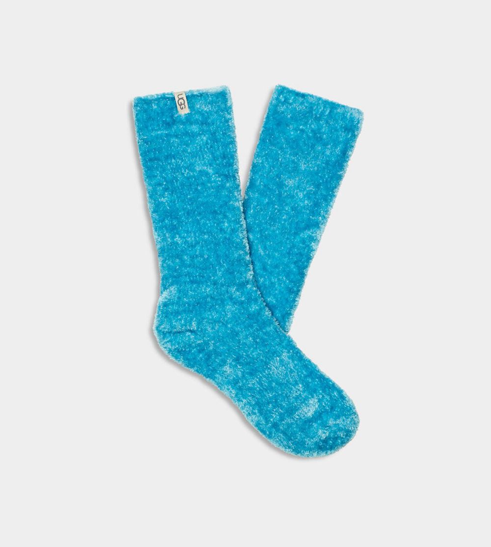 Ugg Pride Leda Cozy - Mens Socks - Blue - NZ (3409PICRV)